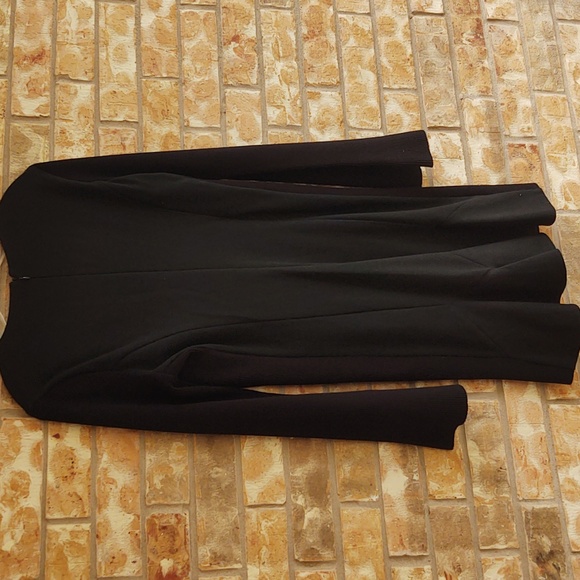 Derek Lam - Black Bell Sleeve Dress W/ Ribbed Knit Accents - Picture 7 of 8